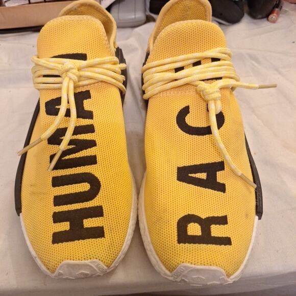 Adidas Pharrell x NMD Human Race Yellow 2016 Size 9.5 109449385 - Picture 1 of 9